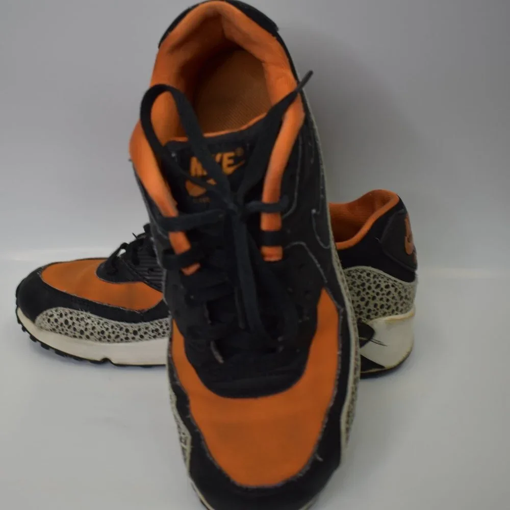 Nike Air Max 90 Safari GS Summit White Black Clay Orange‎ 820340-100 SZ 7 Y